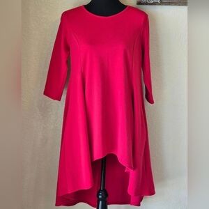 Jade Mackenzie Red Hi-Low Tunic Size Large